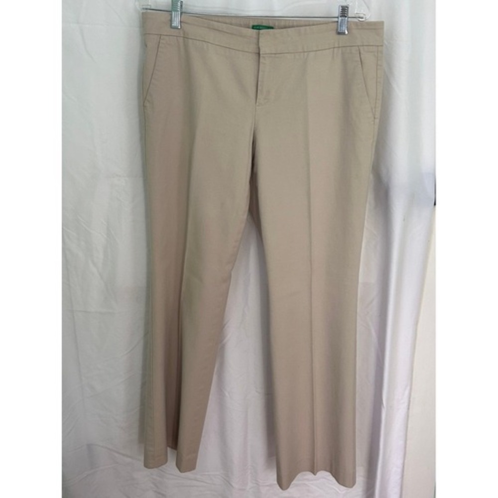 Lilly Pulitzer Palm Beach Fit‎ Khaki Beige Cotton Blend Pants Size 12